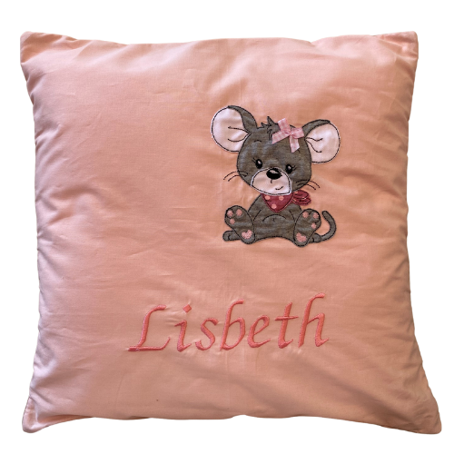Handgemachtes & Personalisiertes Kissen mit Maus