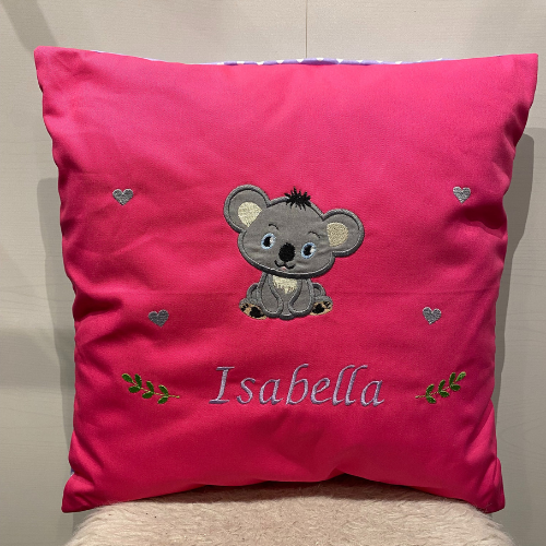 Handgemachtes & Personalisiertes Kissen mit Koala