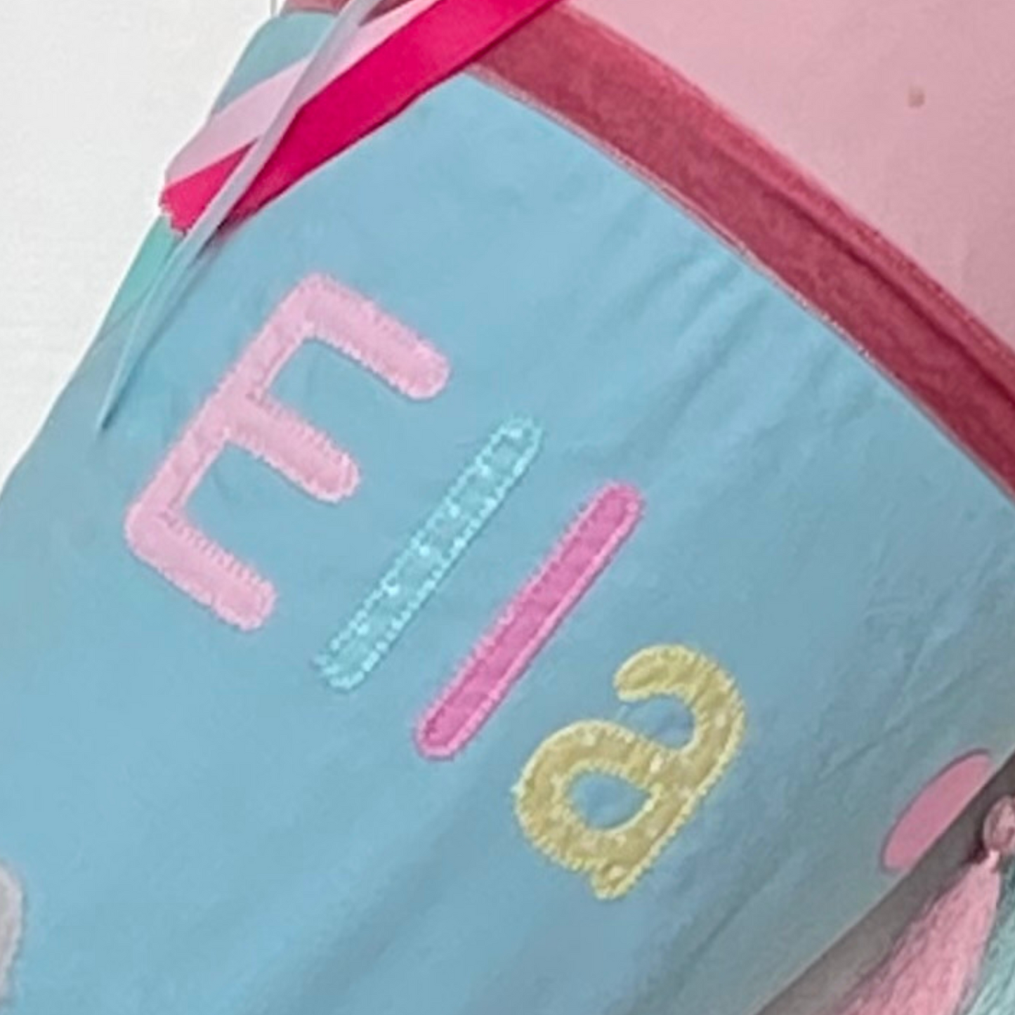 Handgemachte & Personalisierte Schultüte aus Stoff mit Hase