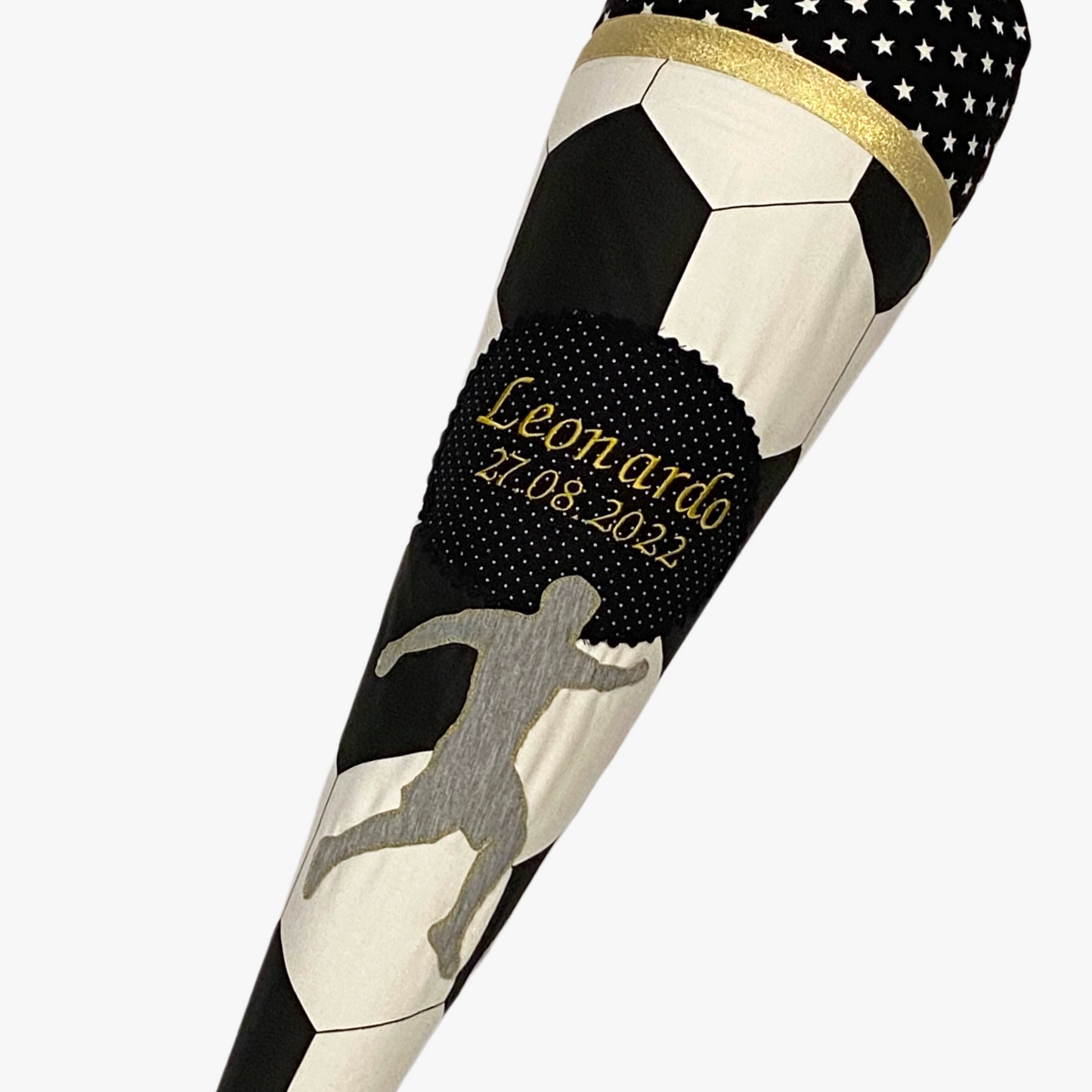 Handgemachte & Personalisierte Schultüte aus Stoff mit Fussballer