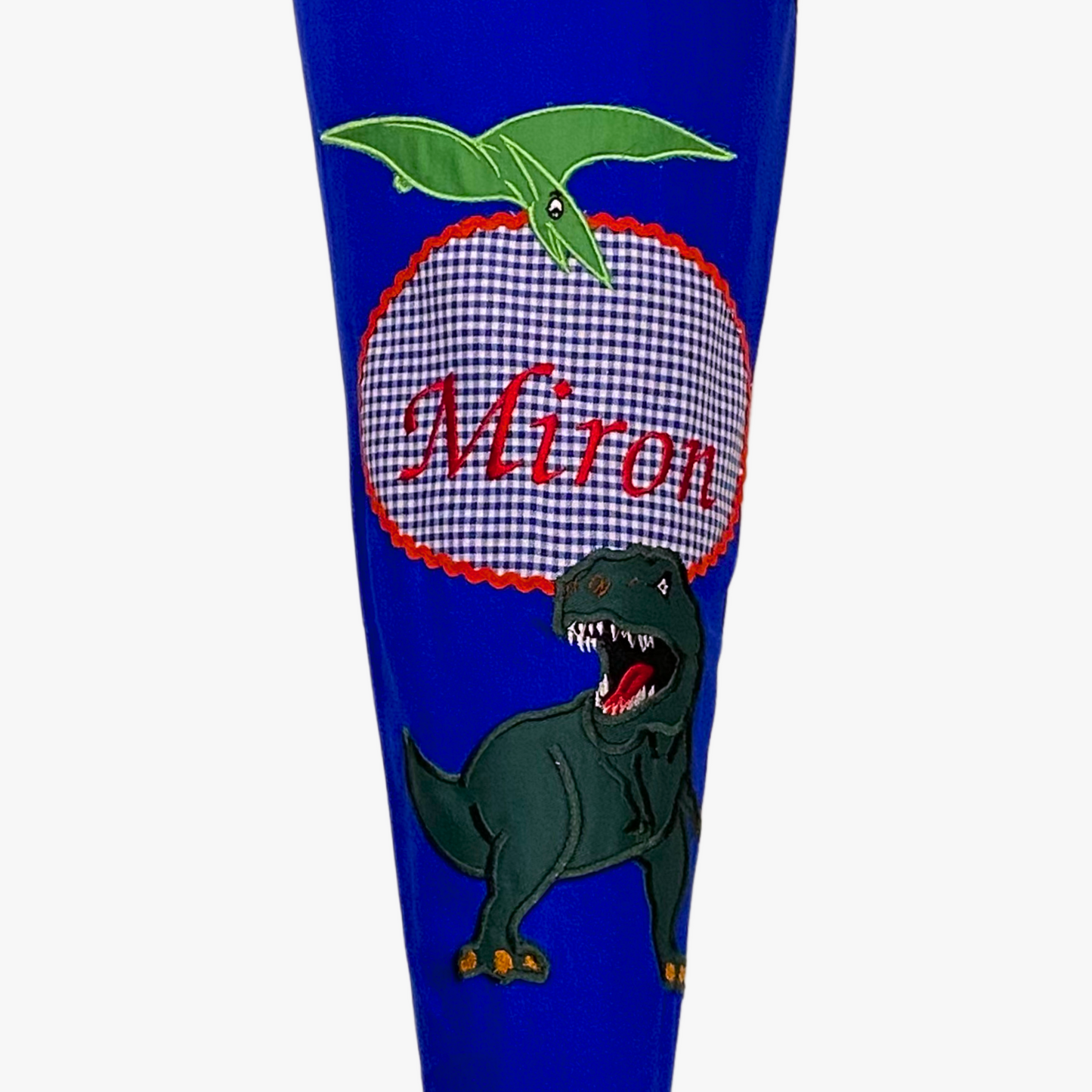 Handgemachte & Personalisierte Schultüte aus Stoff mit Dino