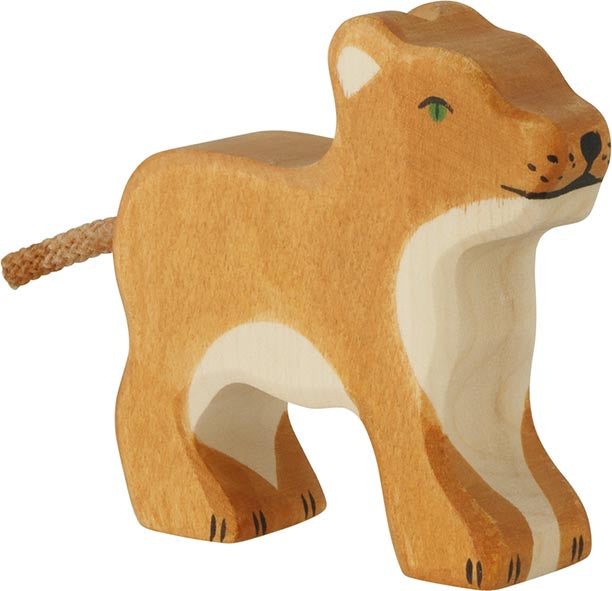 Holztiger Löwe klein, stehend