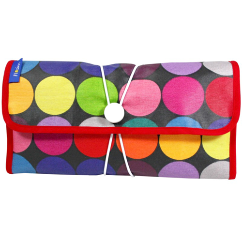 Wickeltasche / Mummy Clutch Bunte Kreise