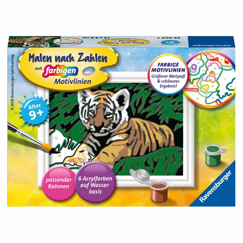 Malen nach Zahlen Süßer Tiger