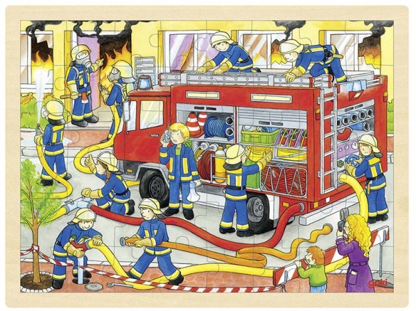 Einlegepuzzle Feuerwehreinsatz