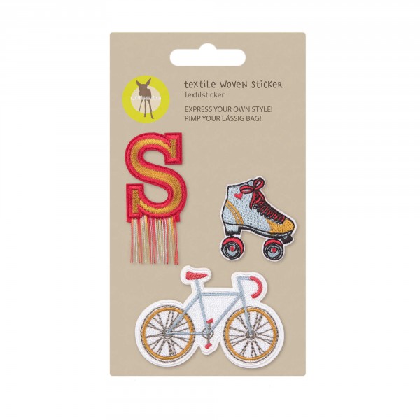Textile Woven Sticker Bike